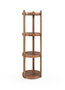 Hanah Home Estantería Polo Yuvarlak - Walnut